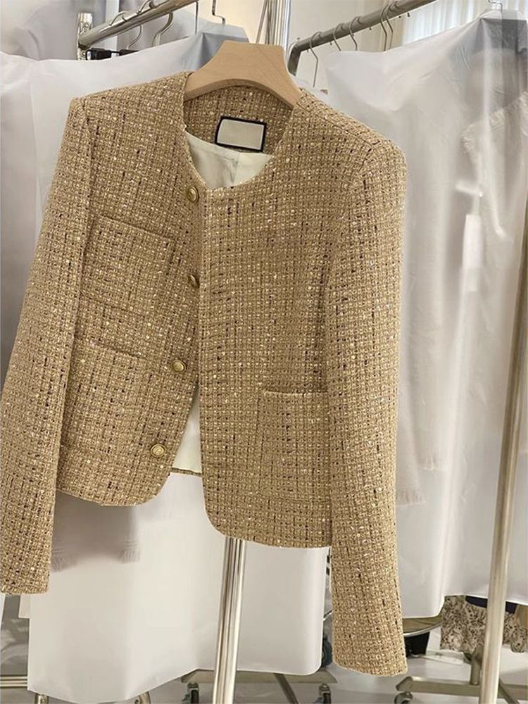 Women's Clothing Spring and Autumn new hot style temperament high end unique super good looking high end celebrity small fragrance style short jacket _voghion.com