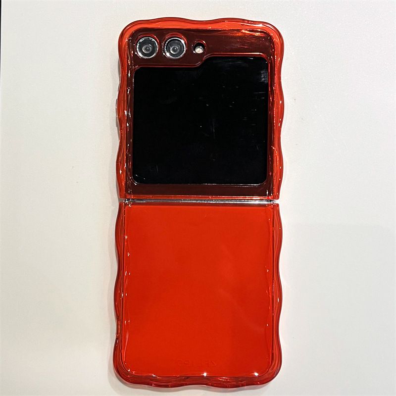 New year jelly red for GalaxyZFlip 5 mobile phone case Samsung ZFlip 4/3 fold folding protective case_voghion.com