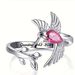 Neu Tropfenförmigen Kolibri Gravierte Gedenk Ring Dezember Birthstone Personalisierte Name_voghion.com