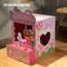 Momohemo Pet Scratching Board 3-in-1 Pink Tulip Claw Machine Style Large Cat House Villa_voghion.com