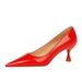 Mode elegante pediküre einfach alle-passenden high heels frauen schuhe high heels flach mund spitz frühling und herbst einzelnen schuhe_voghion.com