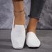 2025 New Fashion Large Size Flat Fly Knit Slip-On Casual Shoes For Women Wholesale_voghion.com