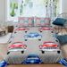 3D excavator tractor bed three piece set cartoon mechanical bulldozer children's bedding pillowcase_voghion.com