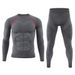 Men's Cycling Clothing Breathable Outdoor Tight Sports Underwear Thermal Set No.4_voghion.com