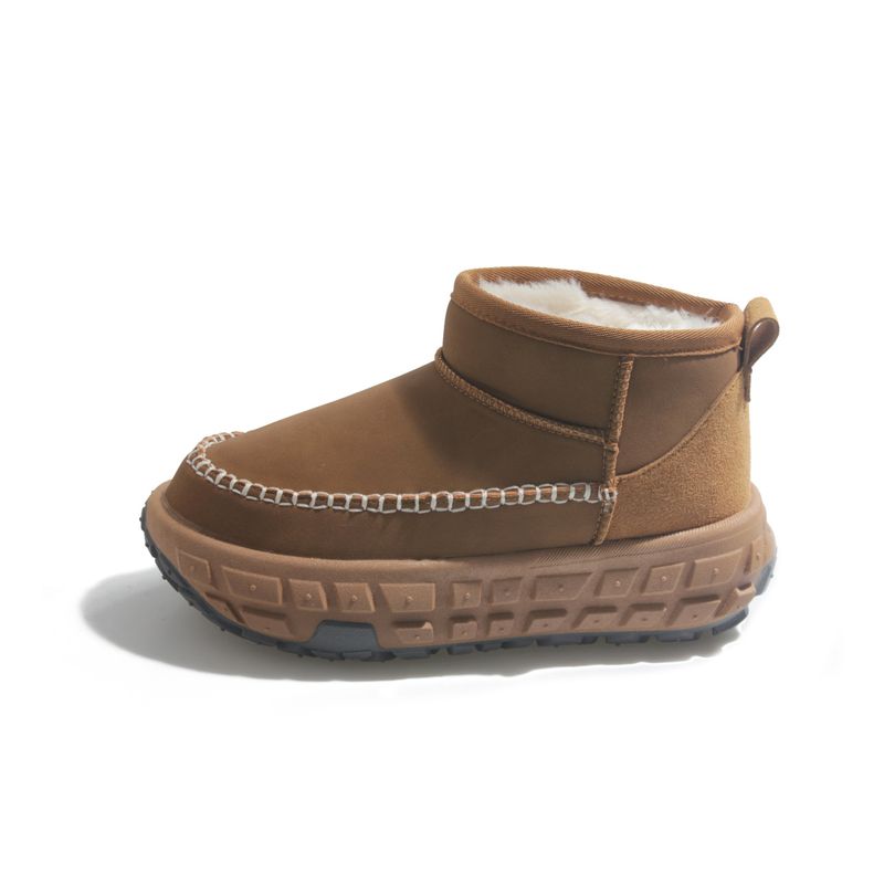 Nieuwe waterdichte antislip enkellaarsjes van bont uit één stuk met dikke zolen van katoen_voghion.com