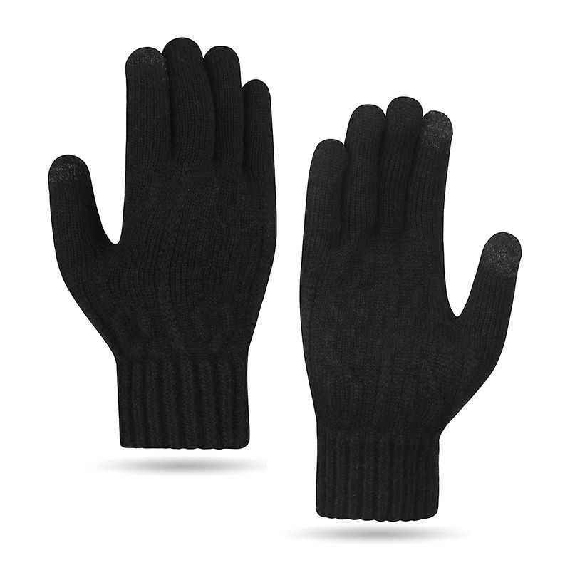 Winter-Neuheiten Warme Strickhandschuhe Für Männer Und Frauen, Touchscreen-Kompatibel, Skifahren, Radfahren Im Freien, Stretch-Fingerhandschuhe_voghion.com