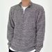Herren-Strickpullover mit halbem Reißverschluss – Koreanischer Pullover, einfarbig (Grau/Schwarz/Blau/Khaki, M-3XL)_voghion.com