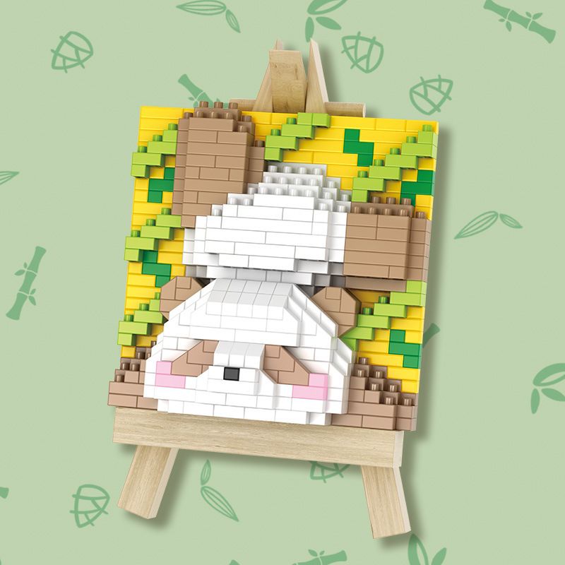 Neues Produkt: Kunsttafel mit Mikropartikeln in Form einer Riesenpanda-Blume, Bausteine, Puzzlespielzeug, Geschenke für Mädchen, Schreibtisch_voghion.com