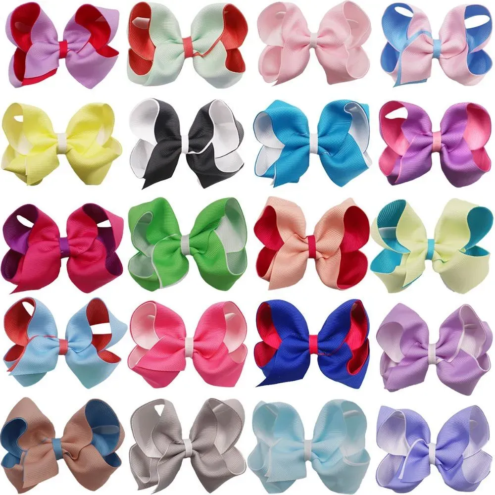 20 pezzi da 4 pollici con fermagli per capelli in nastro grosgrain a doppio strato per neonati, bambini, accessori per bambini (20_voghion.com