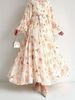 Women's Clothing Muslim women's clothing new chiffon flower print long fashionable and elegant dress_voghion.com