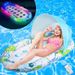 Uppblåsbar hål flytande säng solskydd flytande rad vuxen loungestol lysande simring solarium gräsmatta paddling pool U-sits_voghion.com