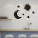 Acrylic mirror stickers, stars, moon, sun combination, bedroom creative decoration, room background wall decoration_voghion.com