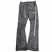 Wax Pants, Long Pants, Purely Hand-brushed Wax-coated Wax-faced Flared High-elastic Jeans, Dark Wind_voghion.com