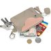 Cute mini elephant ultra-thin keychain small new top layer cowhide storage bag genuine leather coin purse_voghion.com