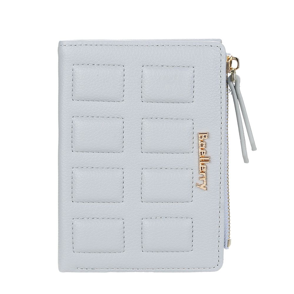 Kurze Damen-Geldbörse mit mehreren Kartenfächern, Schnalle, Reißverschluss, Münzgeldbörse, modischer vertikaler Kartenhalter für Frauen_voghion.com