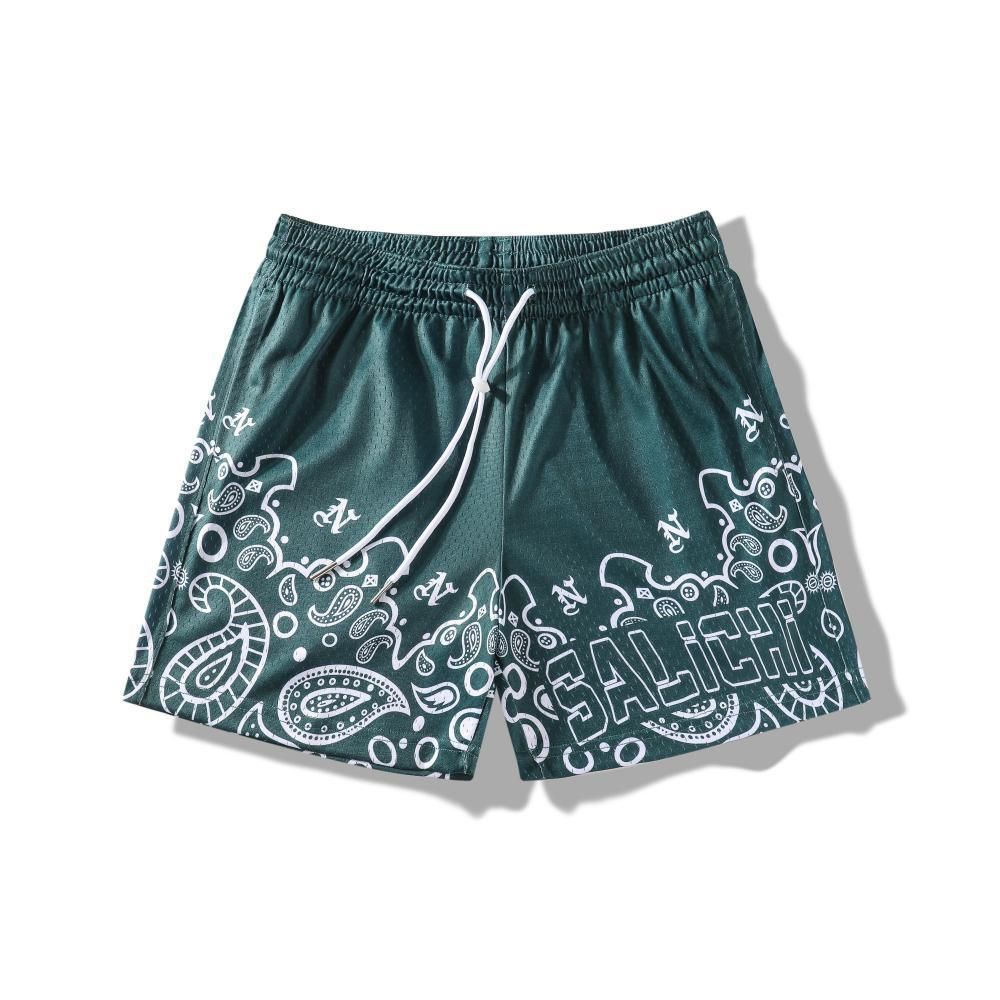 2025 Summer American Men's Loose Edition Quick Drying Breathable Large Mesh Running Fitness Shorts_voghion.com