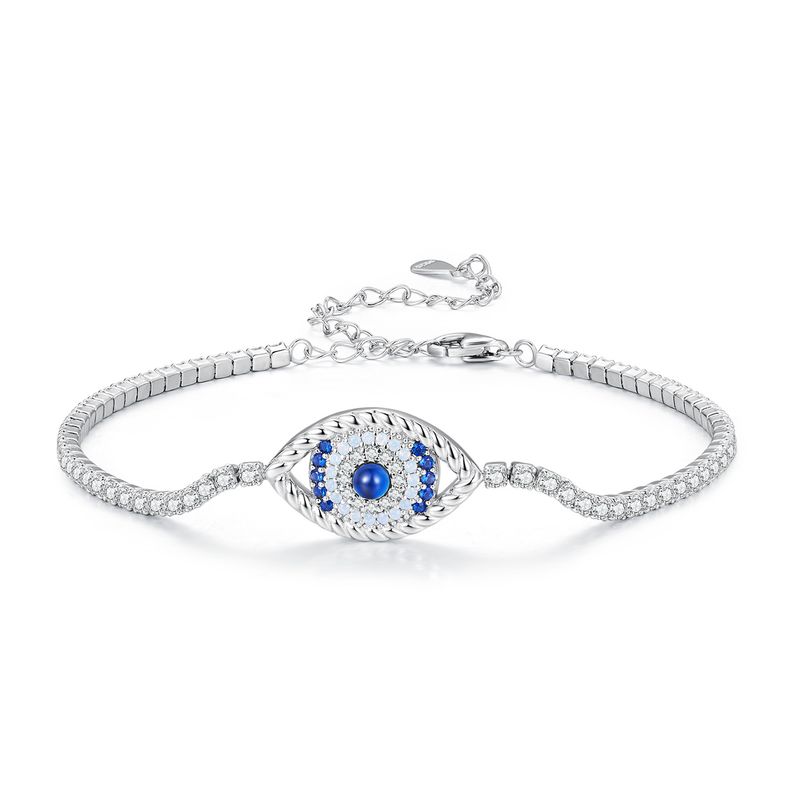 Bracciale con perline anti-malocchio, bracciale in argento sterling 925 per donna_voghion.com