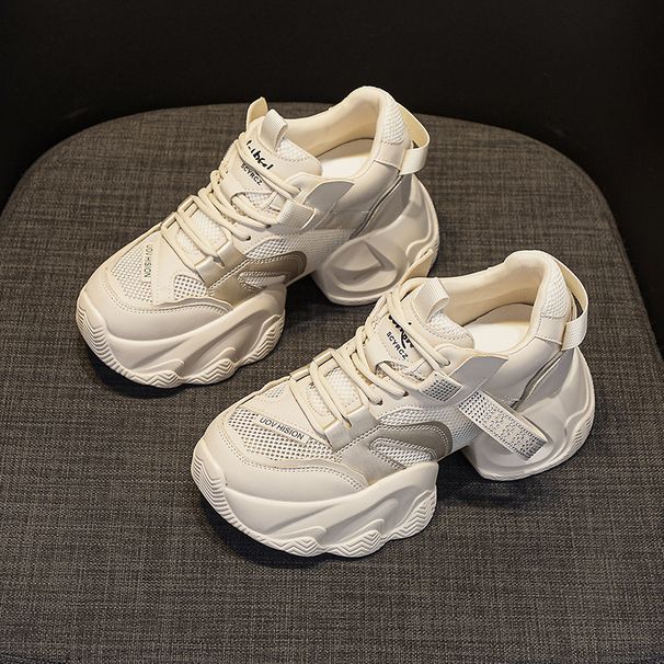 Scarpe da papà con suola spessa, rete trasparente, aumento di altezza di 8 cm, stile casual versatile, scarpe da donna piccole_voghion.com