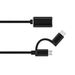 Câble adaptateur USB Type-C et Micro vers USB OTG, adaptateurs portables 2 en 1 pour téléphone portable_voghion.com