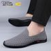 German Camel Dynamic Men's 2024 Summer New Hollow Breathable Genuine Leather Casual Men Comfortable Dad Shoes_voghion.com