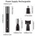 New Electric Nose Hair Trimmer Three-in-One Multi-Functional USB Charging Men's Grooming Set Type-C_voghion.com