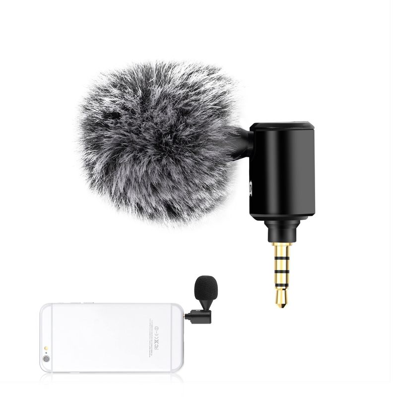 Microphone réglable unidirectionnel pour téléphone portable, prise 3,5 mm (noir)_voghion.com