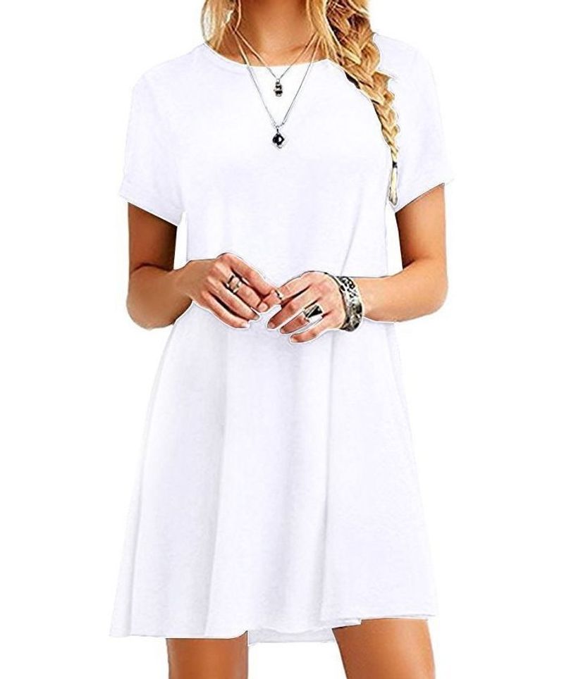 Women's Casual Short Sleeve Dress_voghion.com