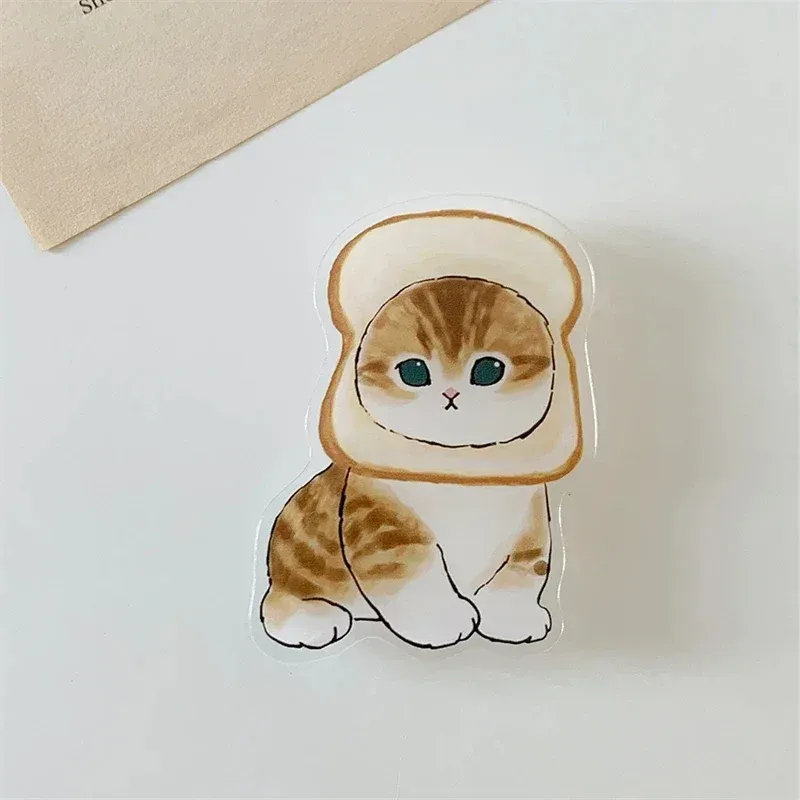 Jauks 3D Cat Panda akrila tālruņa turētājs Griptok atbalsts iPhone 16 15 Samsung Korean Kitten Grip Tok salokāms pirkstu statīva ligzda_voghion.com