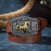 HOT Men & Women-Western-Cowboy-PU Leather-Belts - Vintage horse Floral Engraved Buckle Belt for Jeans_voghion.com