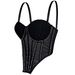 Women's Clothing Sexy Mesh Camisole Vest With Chest Pads Can Be Worn Outside The Diamond Fishbone Plastic Bra_voghion.com