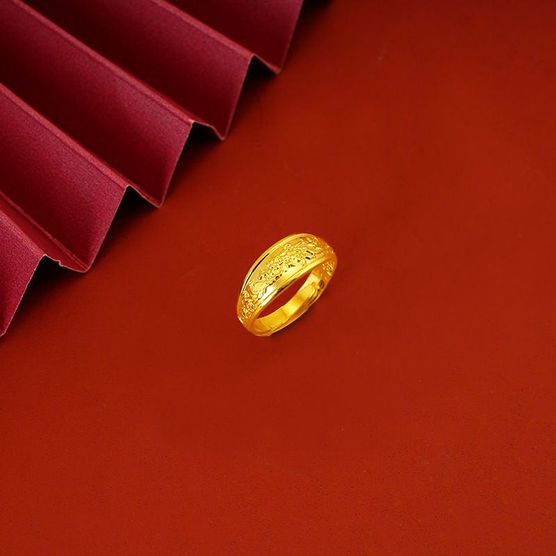 2022 New Copper Coin Pattern Live End Women's Ring, Wedding Gift_voghion.com
