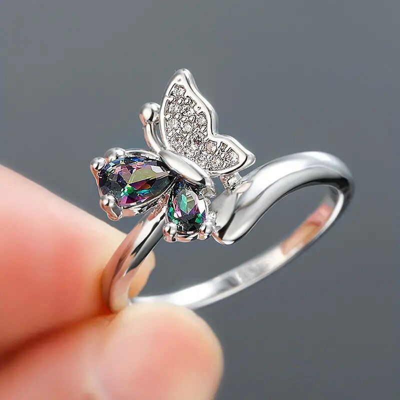 Cao Shi Sweet Butterfly New Versatile Niche Design High-end Feel Ring Exquisite Ins Style Jewelry_voghion.com