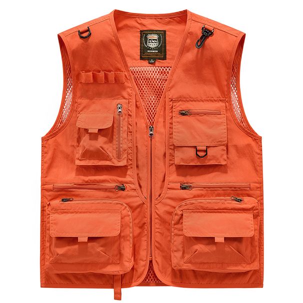 Men's Clothing Workwear Multi Pocket Vest Director Media Advertising Vest Outdoor Fishing Vest_voghion.com