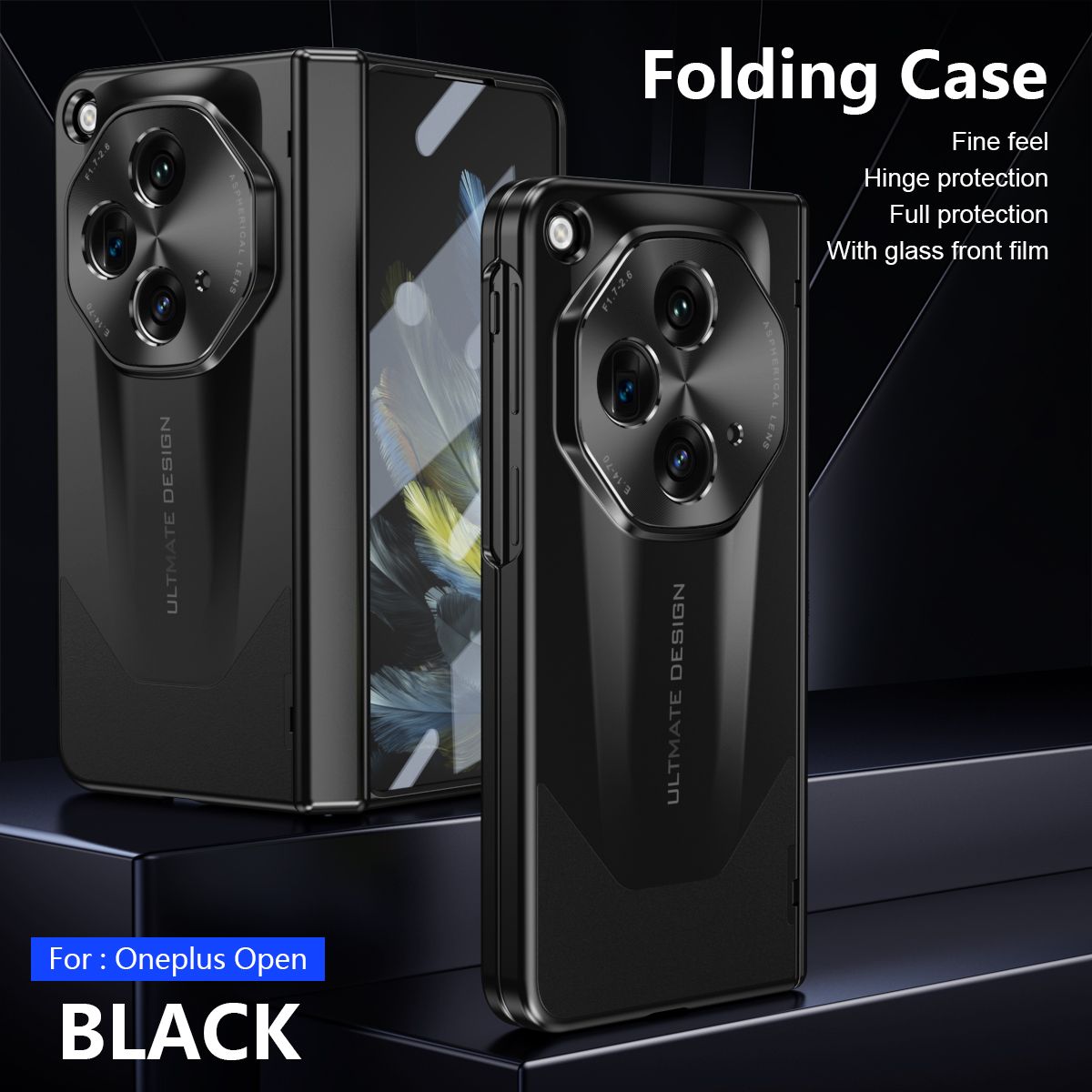 Per One plus Open Luxury 360 Camera Screen Protector Flim Full Cover Custodia per telefono aziendale_voghion.com