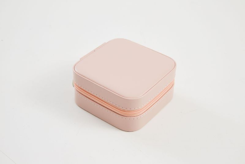 Caixa de joias de couro legítimo - Organizador antimanchas para brincos, colares e anéis (estojo de viagem portátil, estilo vintage, pronto para presente)_voghion.com