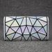 Geometric Laser Wallets Women Long Clutch Wallet Zipper Diamond Lattice Standard Purses Female Phone Bag Credit Card_voghion.com