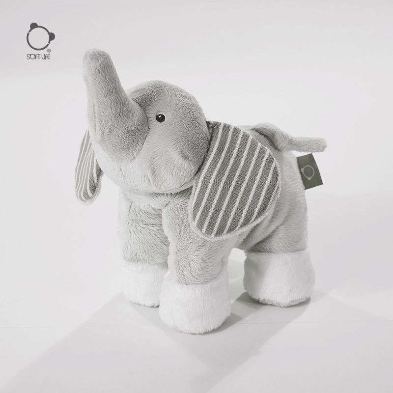 Soft Life Gray Elephant Doll Children's Plush Toy Can Be Unfolded New Product_voghion.com