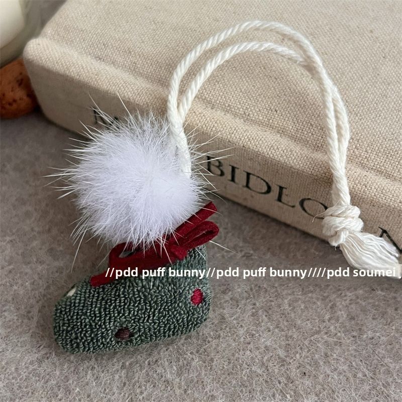 Korean Style New Cartoon Fabric Cute Small Animal Three-Dimensional Cotton Filled Plush Christmas Tree Bag Pendant_voghion.com
