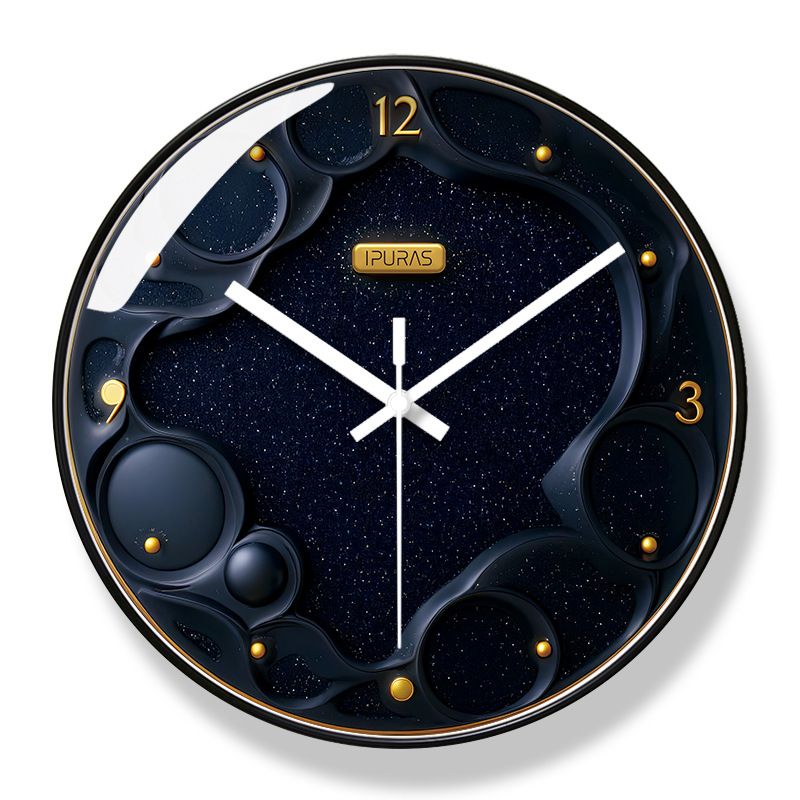 Yipula 7278 Orologio da parete al quarzo, stile nordico, di lusso, per soggiorno, semplice e creativo, nuovo, rotondo, con secondi centrali._voghion.com