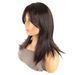 Synthetic Clip-in Ladies Brown Bangs Long Straight Hair High Temperature Silk Chemical Fiber Wigs_voghion.com