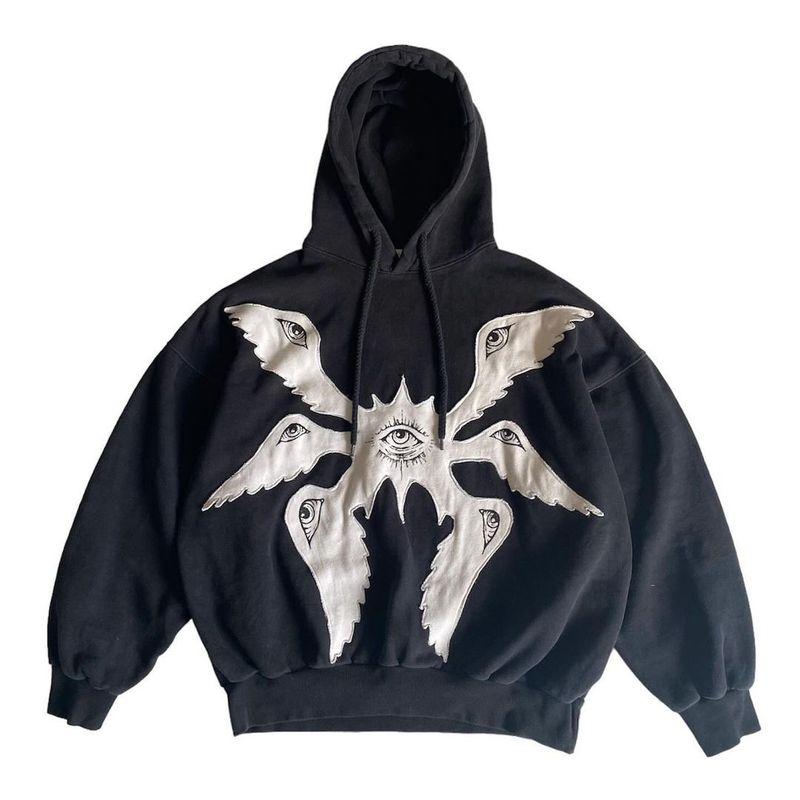 Sweat-shirt à capuche unisexe à motif de diable pour homme, pull ample, design de personnalité, mode de rue_voghion.com