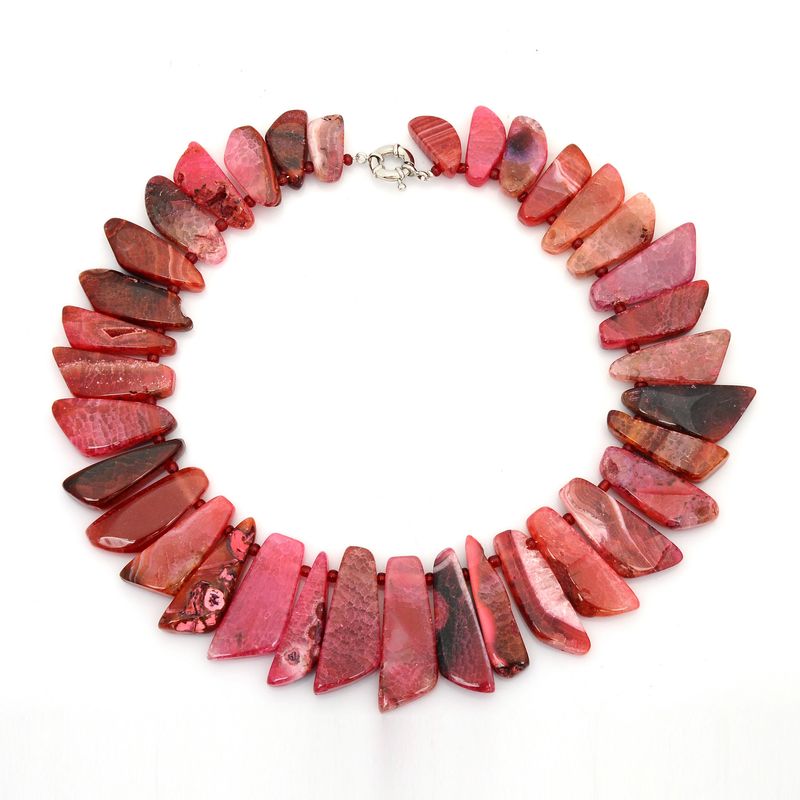 Natural Stone Agate Knife-Shaped Necklace Raw Crystal Pendant Creative Jewelry_voghion.com