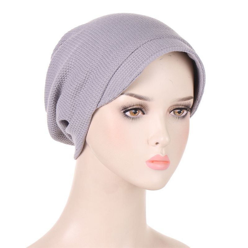 Women's Hats new style cotton fashion hexagonal hood with brim solid color warm windproof hat Europe and America in stock_voghion.com
