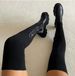 Damenschuhe Dicke Sohle Runder Kopf Gestrickte Nähte Overknee-Damenstiefel_voghion.com