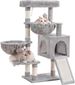 Cat Tree, Cat Tower For Indoor Cats, Cat House With Large Padded Bed, Cozy Condo, Hammocks, Sisal Scratching Posts, Big Scratcher, Light Gray_voghion.com