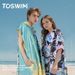 TOSWIM Schwimmen Bademantel Bad Strand Sonnenschutz Tauchen Heiße Quelle Schnelltrocknendes Handtuch Frauen Tragbarer Poncho_voghion.com