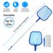 Swimming Pool Telescopic Leaf Net Skimmer Rake With Adjustable Aluminum Pole And Nylon Medium Fine Mesh For Cleaning Swimming Pools, Hot Tubs, Spas And Fountains_voghion.com