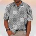 Herrenbekleidung Übergröße Revershemd Geometrisches Muster Nähhemd Druck Mode T-Shirt Kurzarm_voghion.com