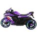 Electric Motorcycle For Kids, 12V Battery Powered Ride On Toys, 3 Wheels Motorcycle With LED Lights, Bluetooth Music,Violet_voghion.com