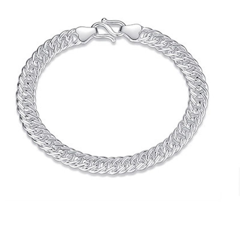 Bracciale da uomo in argento 990 con catena a frustino, fatto a mano, stile spesso, con moissanite._voghion.com